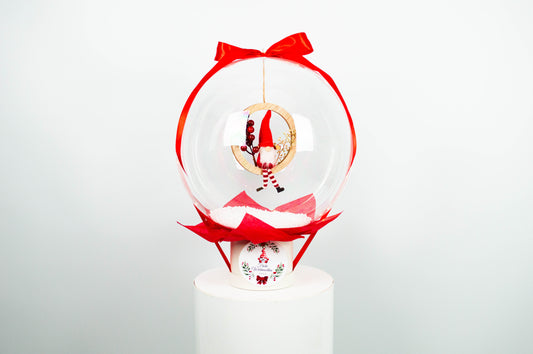 Weihnachtswichtel Infinity Ballon mit LED Lichterkette