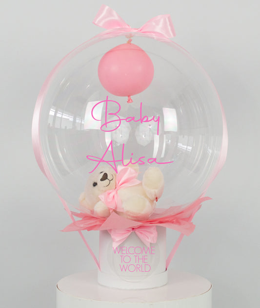 Rosa Baby Bär Infinity Ballon