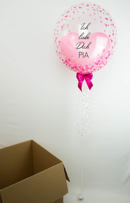 Pink Heart Heliumballon