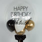 Deluxe Trio - Black White Gold Heliumballon