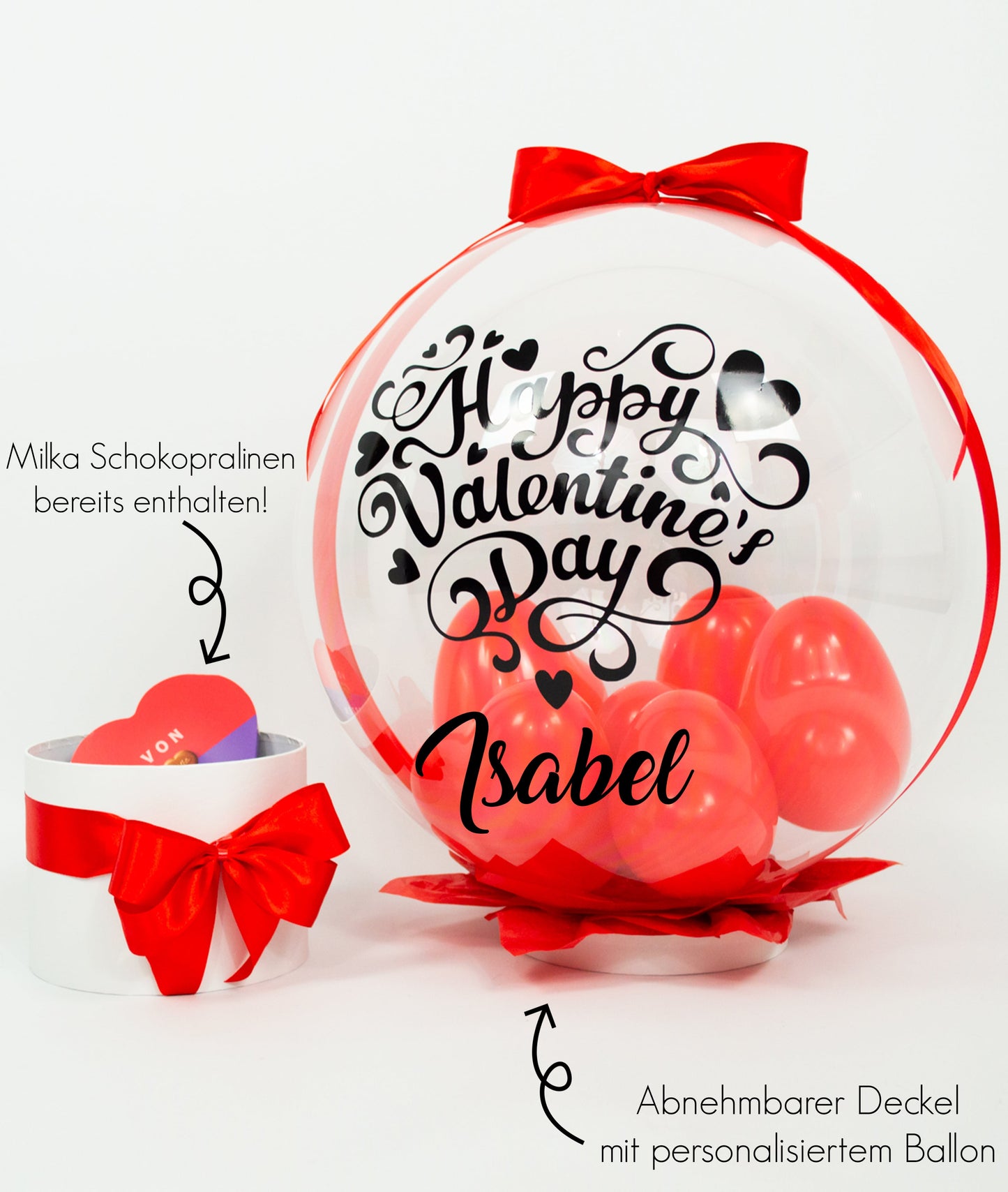 Happy Valentine's Day Geschenkbox Infinity Ballon