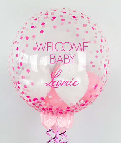 Welcome Baby Rosa Heliumballon